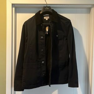 J Crew - Wallace & Barnes - Chore Jacket - corduroy collar - medium - navy blue